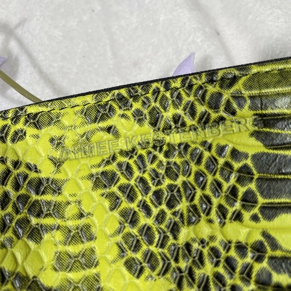 NWT Aimee Kestenberg‎ Berkeley Leather Pouch in Citrine Python - Picture 7 of 13